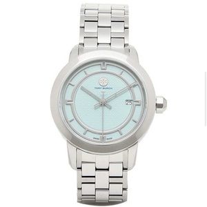 Tory Burch Watch in Silver and Light Blue